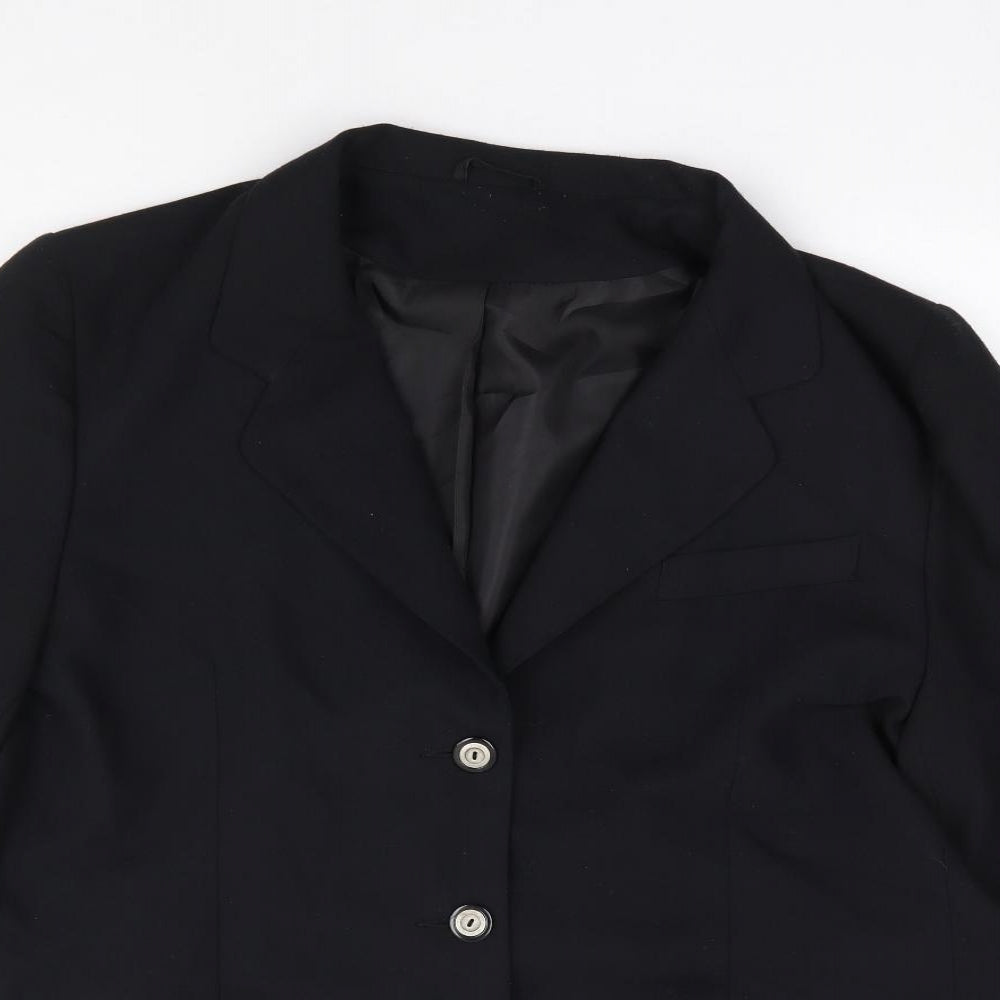 Bonmarché Womens Black Polyester Jacket Suit Jacket Size 18