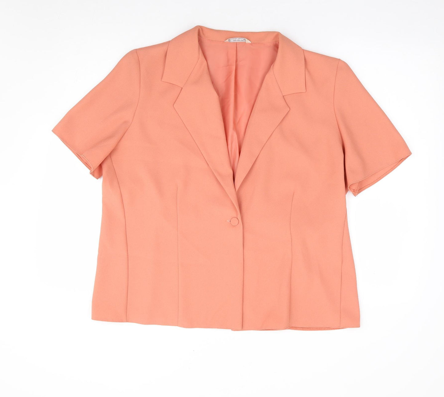 Berkertex Womens Orange Polyester Jacket Suit Jacket Size 18