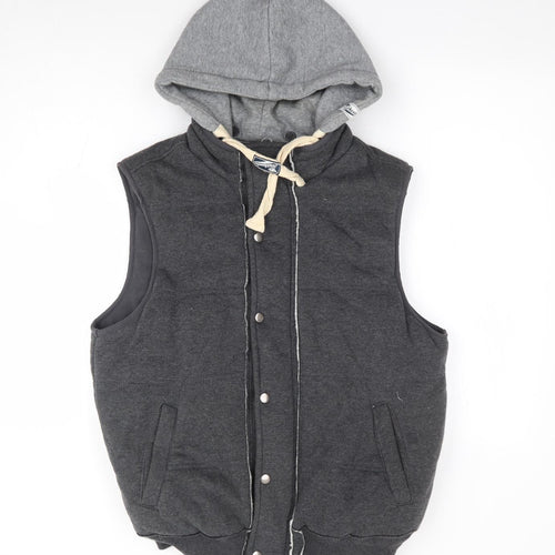 Primark Mens Grey Gilet Coat Size M Zip