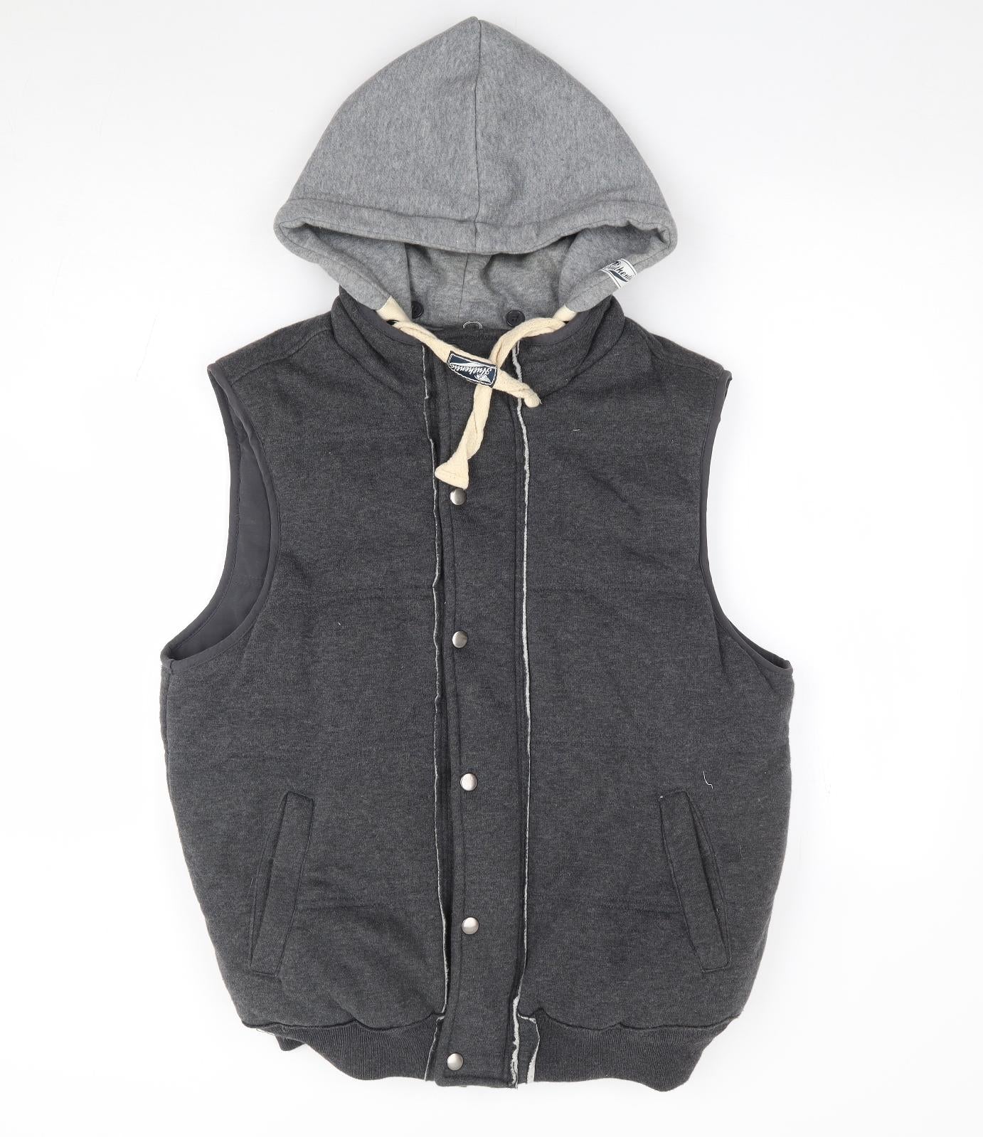 Primark Mens Grey Gilet Coat Size M Zip