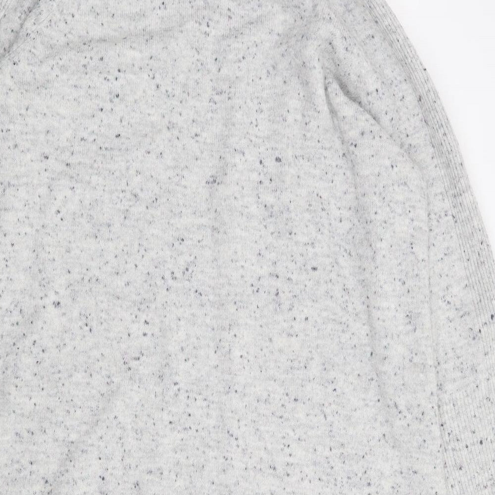 Monsson Womens Grey Acrylic Jumper Dress Size L Roll Neck Pullover