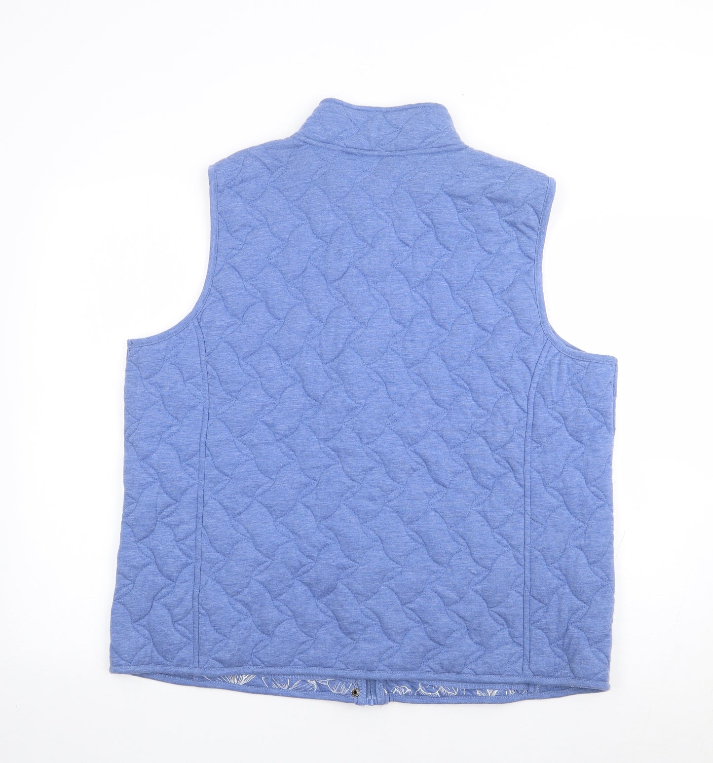 Bonmarché Womens Blue Gilet Coat Size 18 Zip