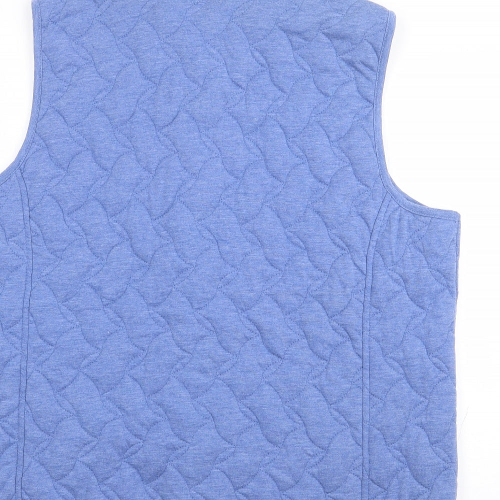 Bonmarché Womens Blue Gilet Coat Size 18 Zip