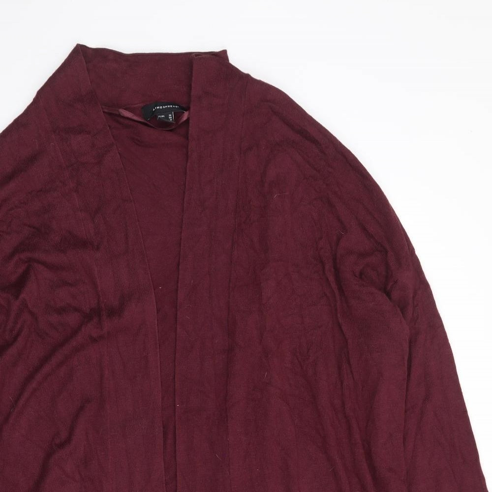 Primark Womens Red V-Neck Viscose Cardigan Jumper Size 20