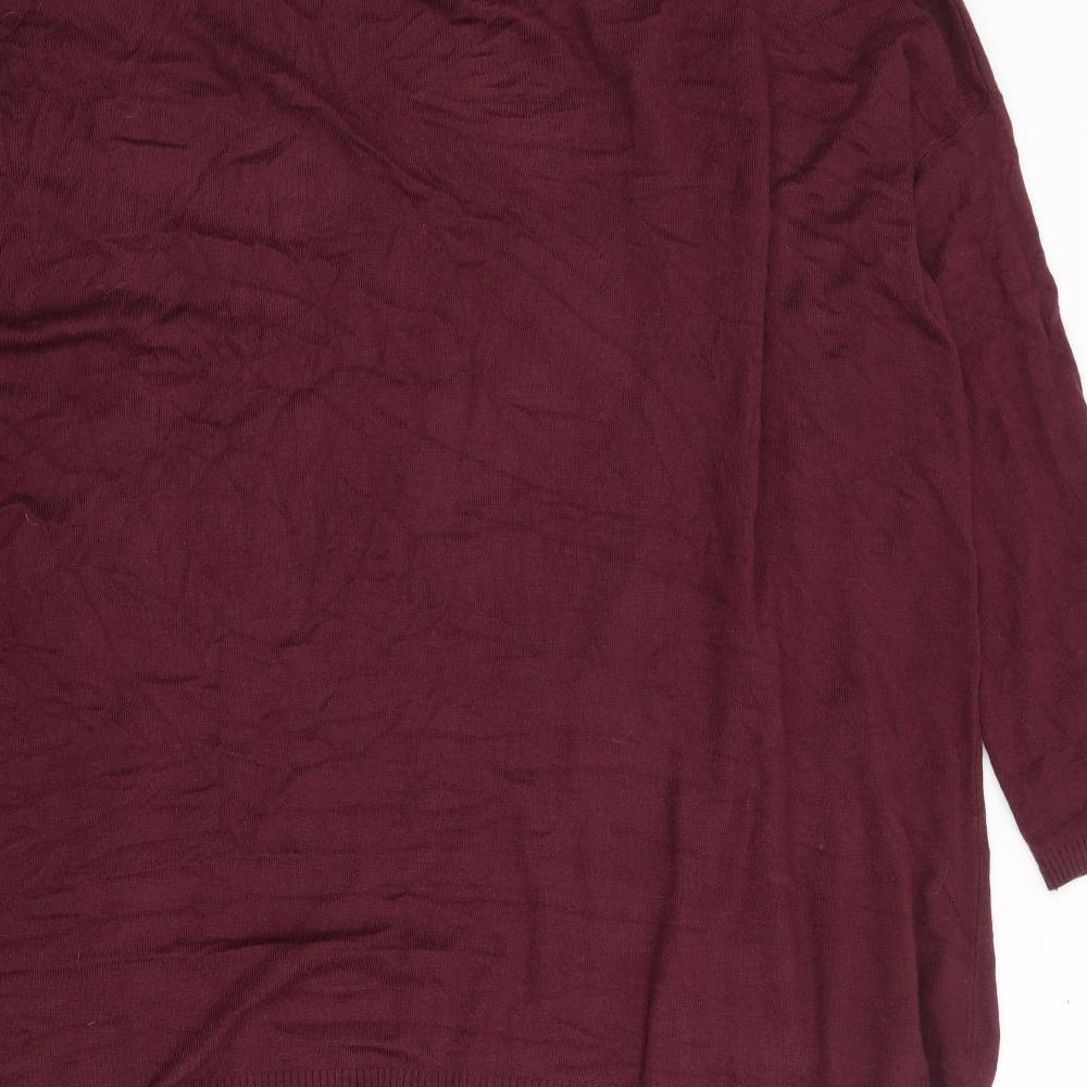 Primark Womens Red V-Neck Viscose Cardigan Jumper Size 20