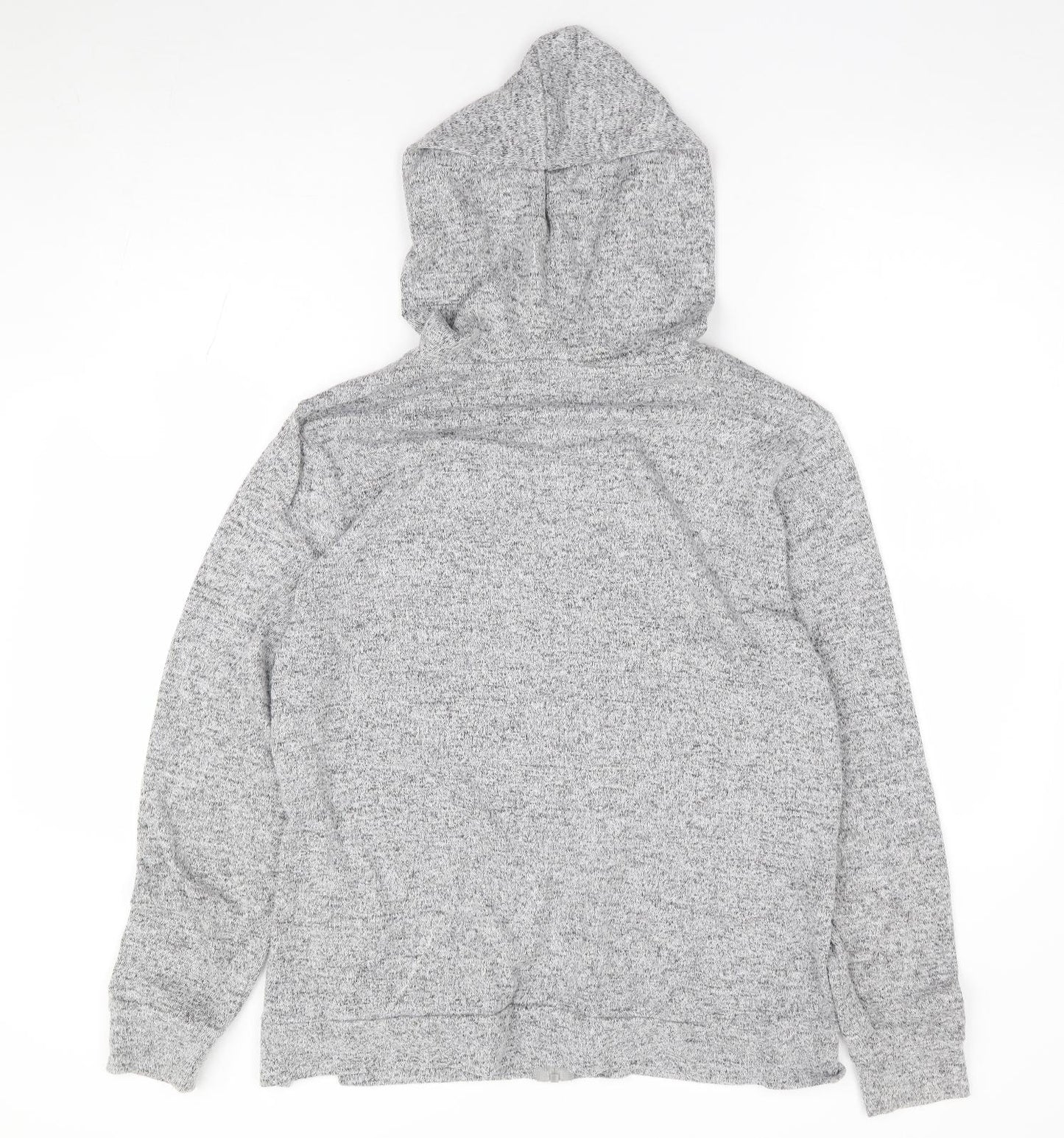 Peacocks Womens Grey Polyester Full Zip Hoodie Size 12 Zip