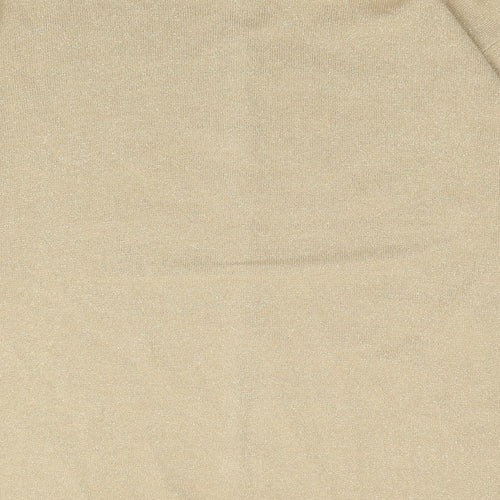Bonmarché Womens Gold Acrylic Cardigan Jumper Size XL