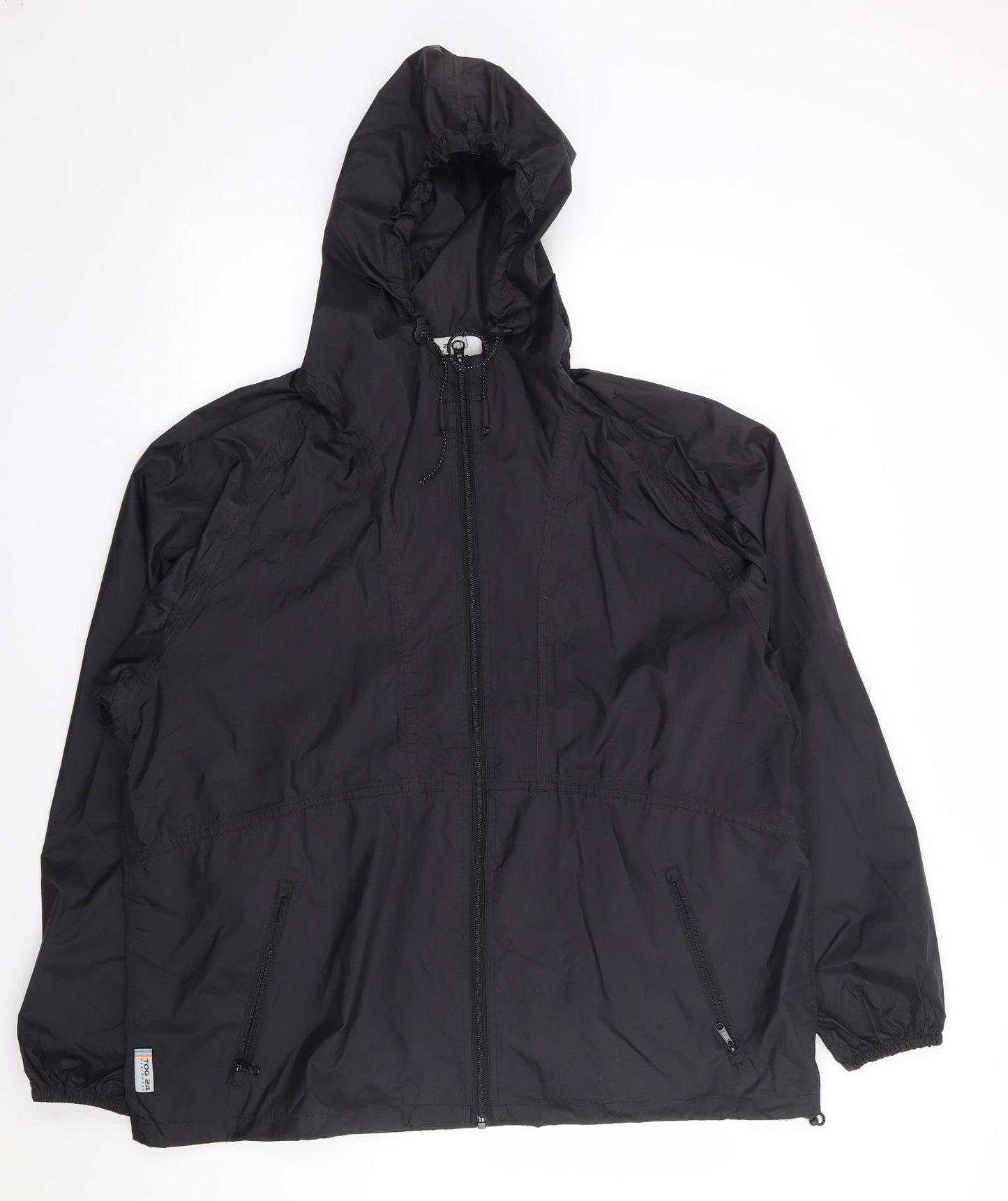 TOG 24 Mens Black Rain Coat Coat Size L Zip