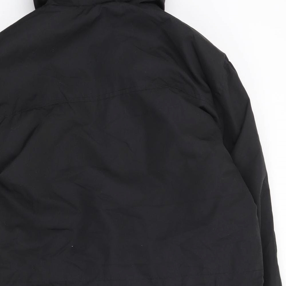 Lee Cooper Mens Black Parka Coat Size L Zip