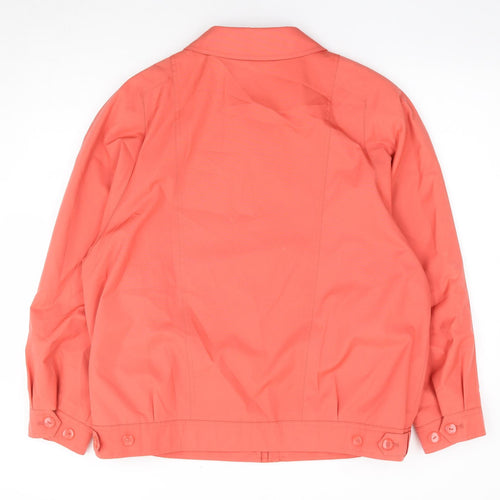 Danniemac Womens Orange Jacket Size L Zip