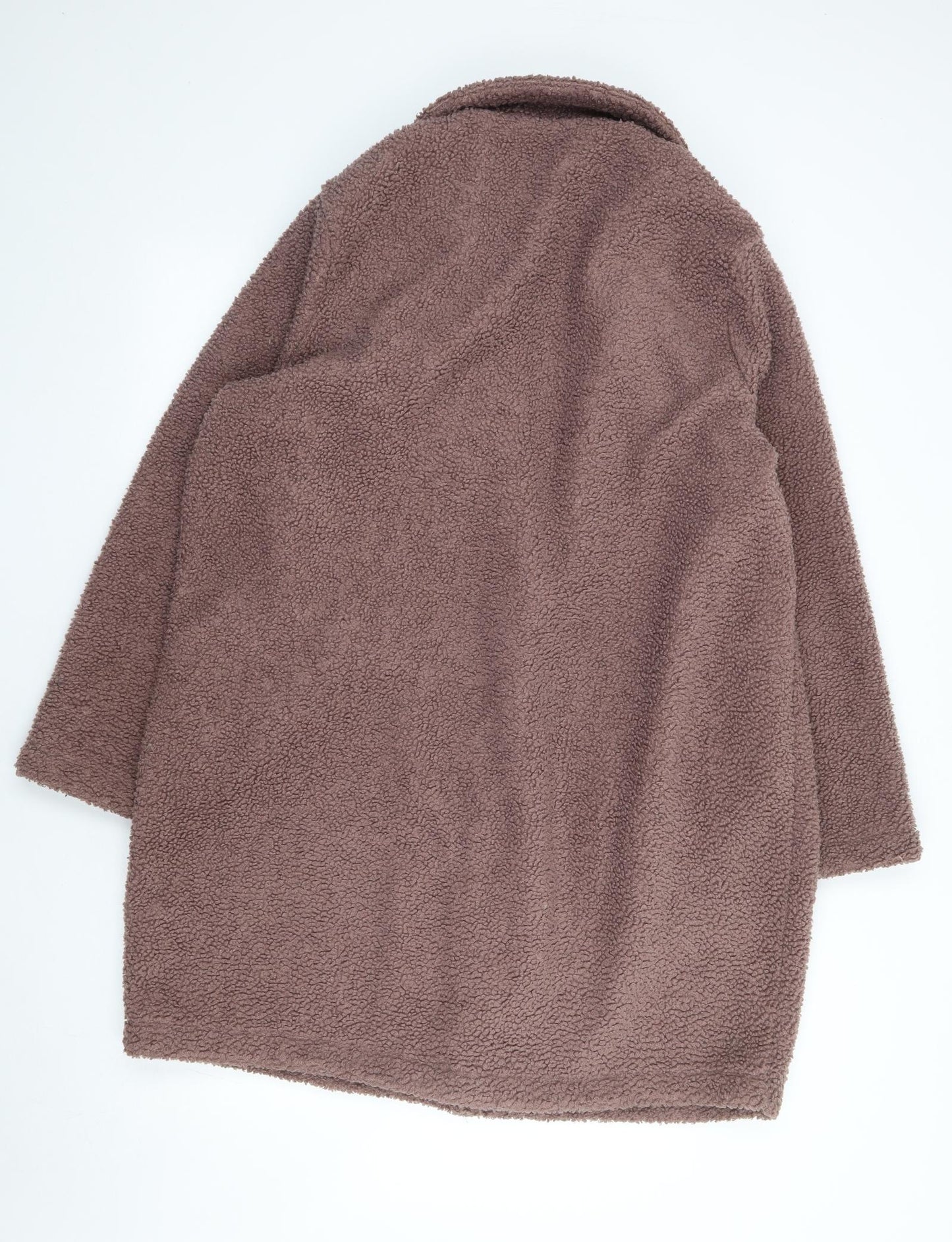 TU Womens Brown Jacket Coat Size 20 Snap - Teddy Coat