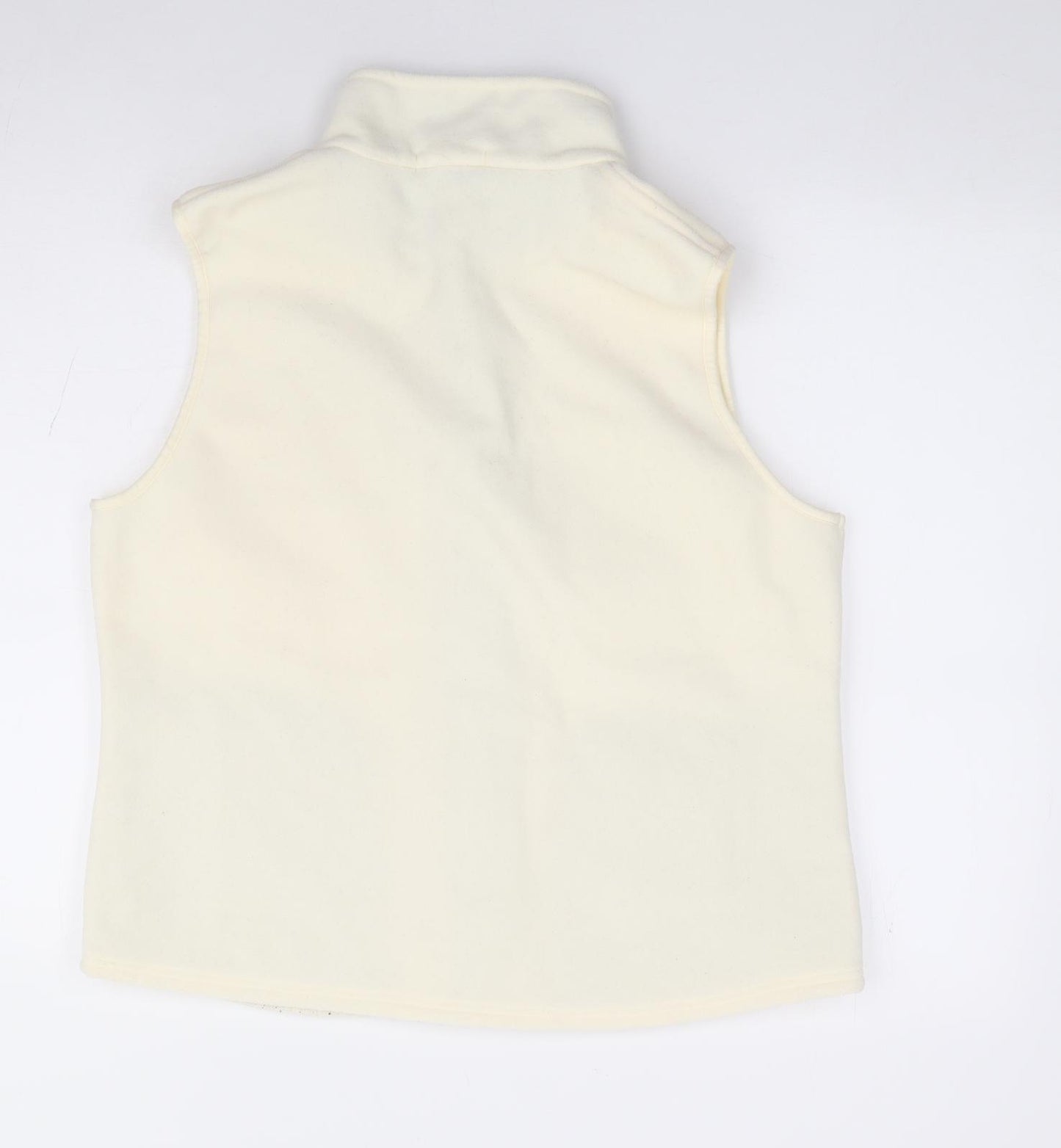 Marks and Spencer Womens Ivory Gilet Coat Size L Zip