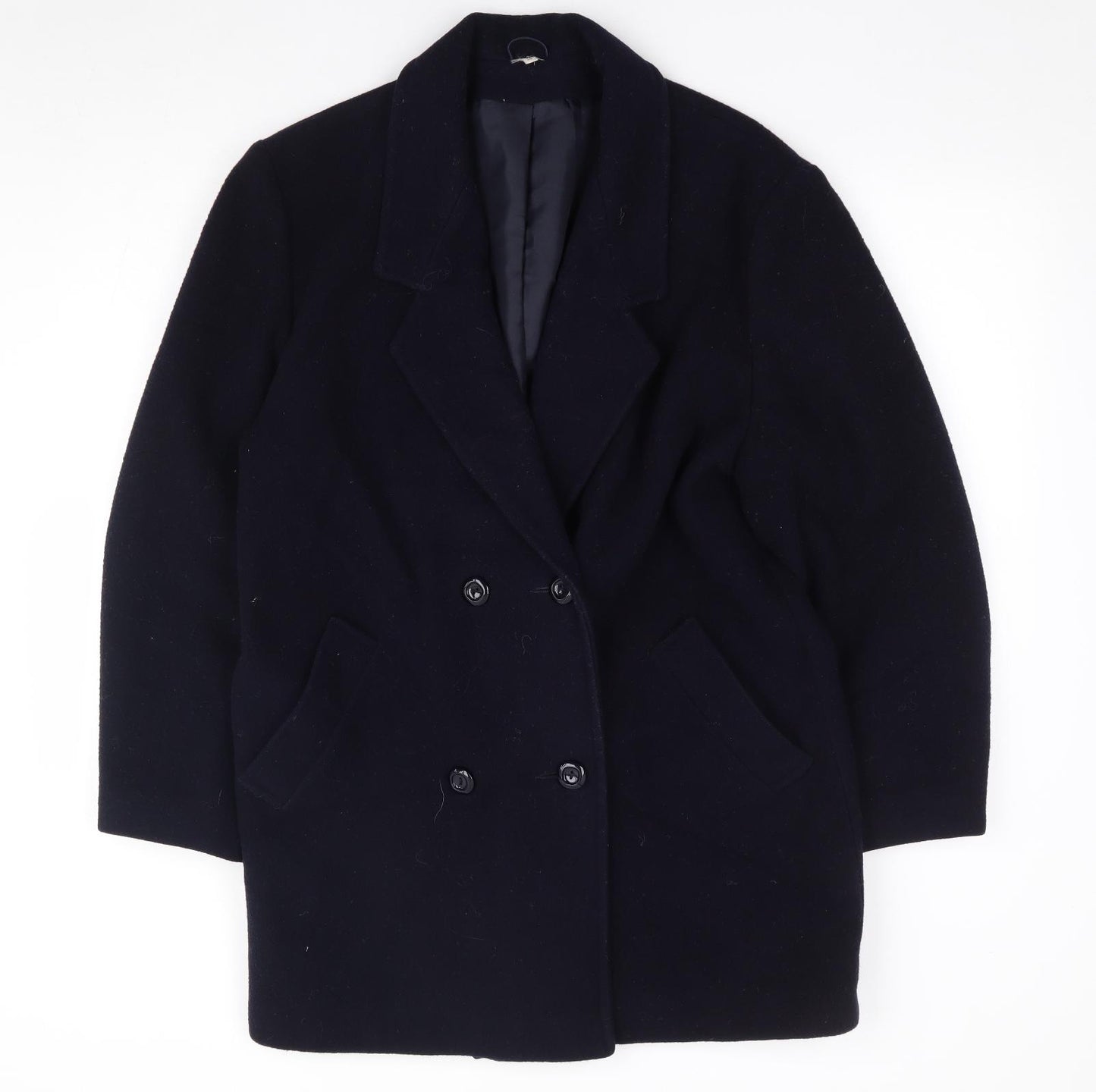 House of Fraser Womens Blue Jacket Coat Size 14 Button