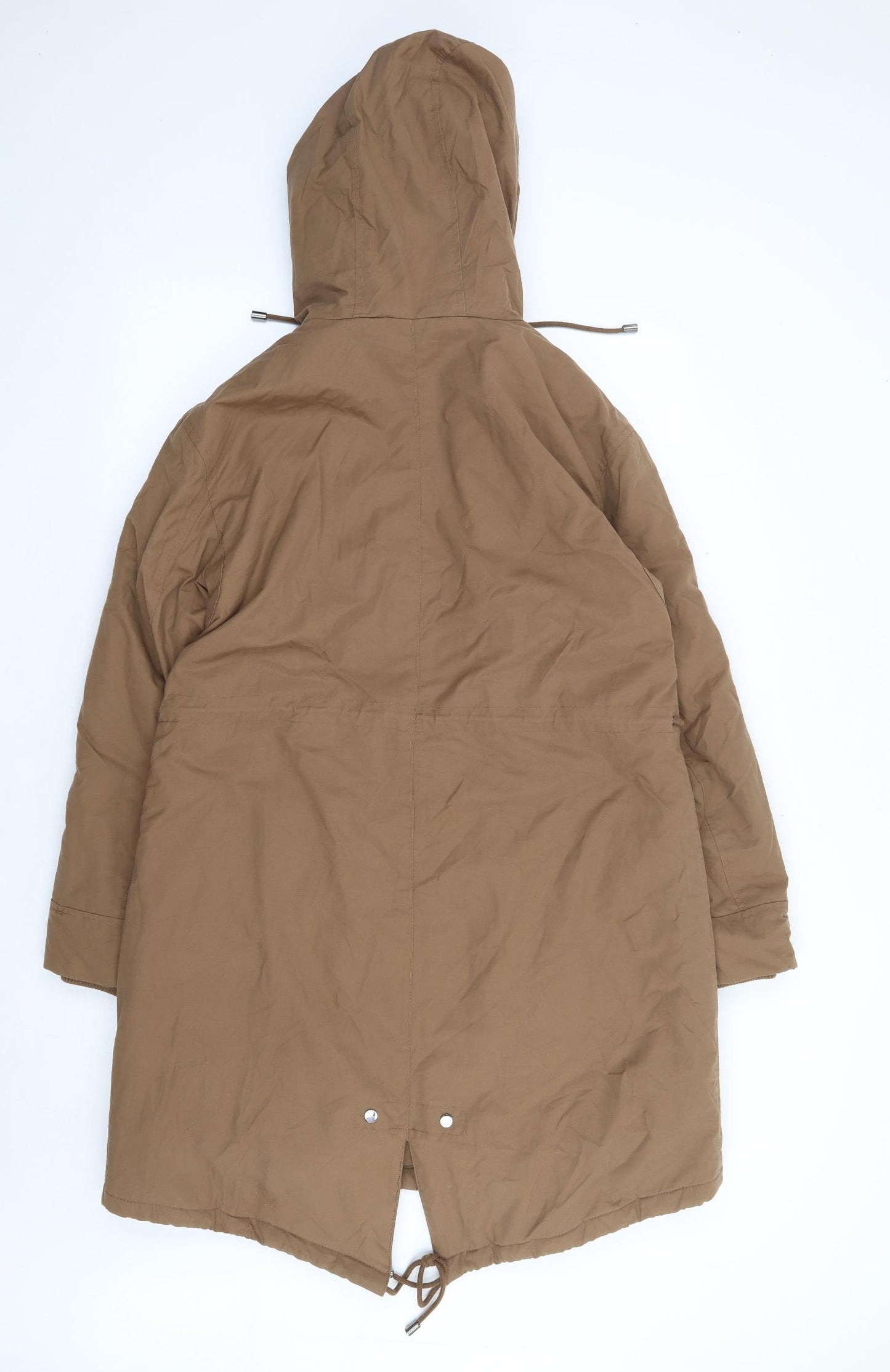 George Womens Brown Parka Coat Size M Zip