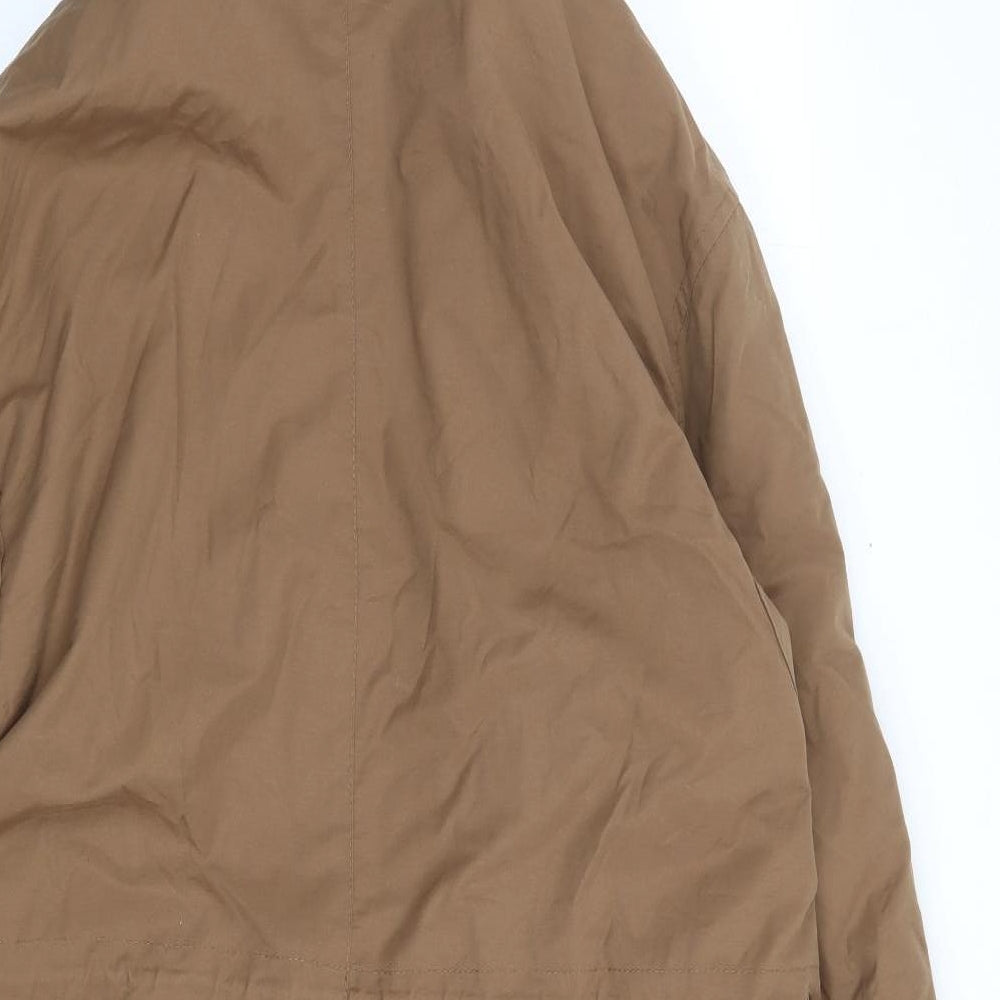 George Womens Brown Parka Coat Size M Zip