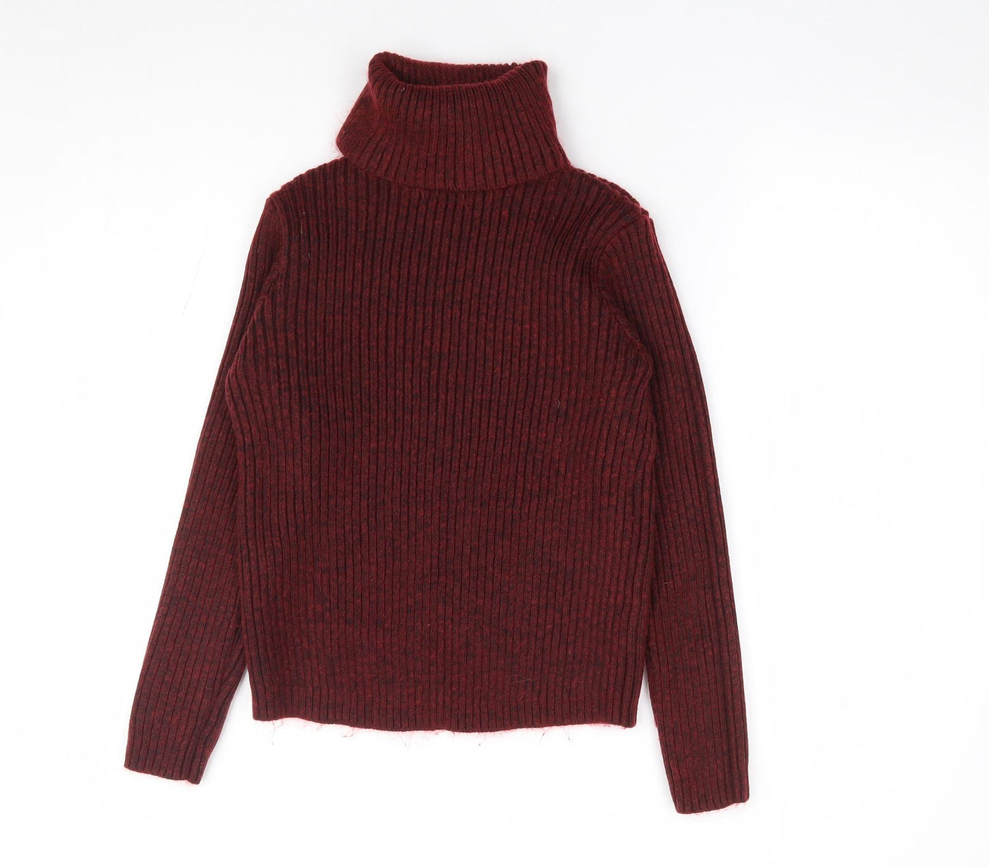 Primark Womens Red Roll Neck Polyester Pullover Jumper Size M