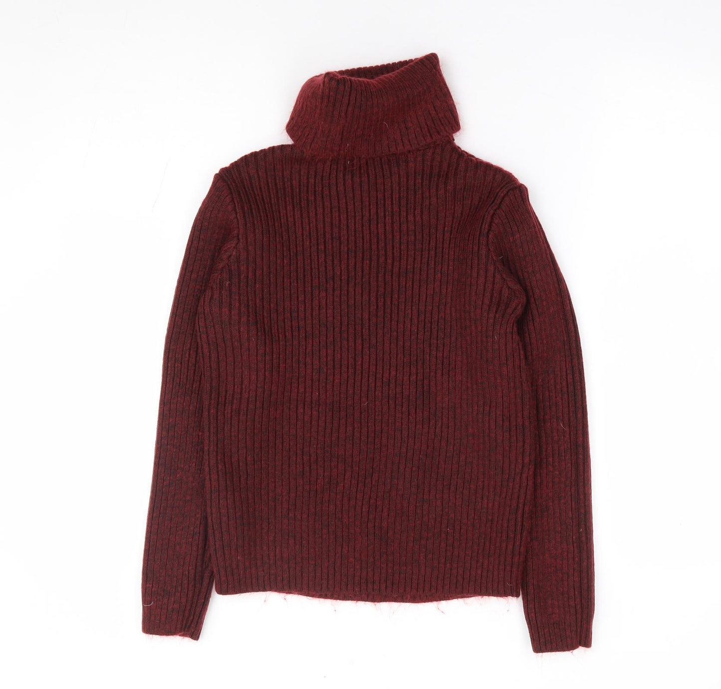 Primark Womens Red Roll Neck Polyester Pullover Jumper Size M