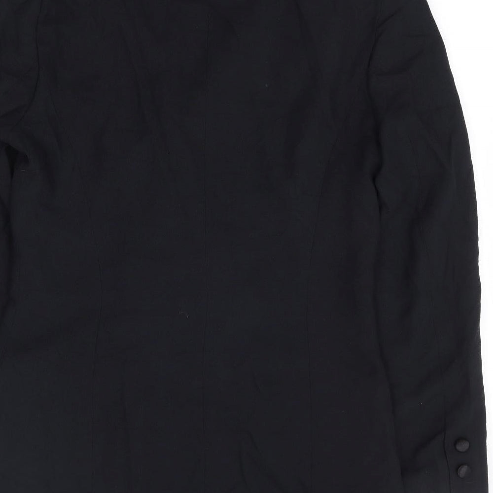 Classic Woman Womens Black Polyester Jacket Suit Jacket Size 12