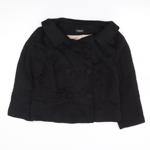 Sinequanone Womens Black Jacket Size 14 Button