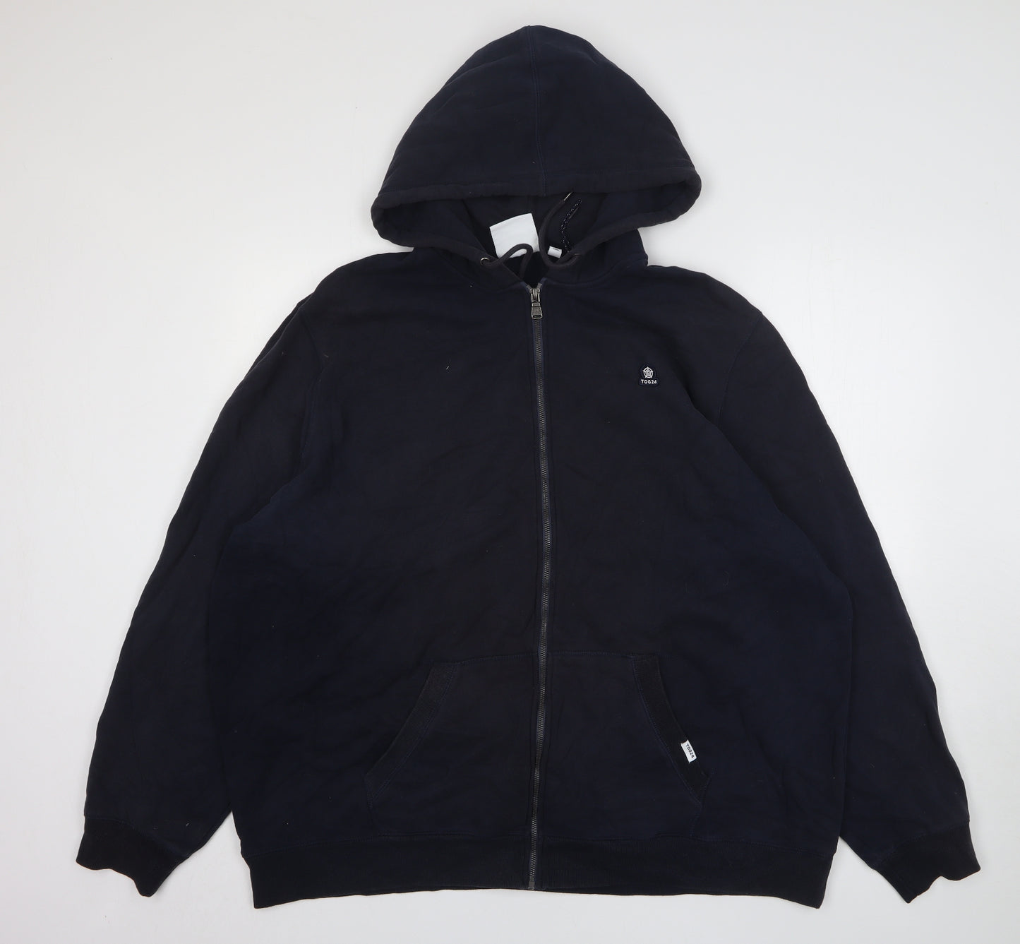 TOG 24 Mens Blue Cotton Full Zip Hoodie Size Big 5X