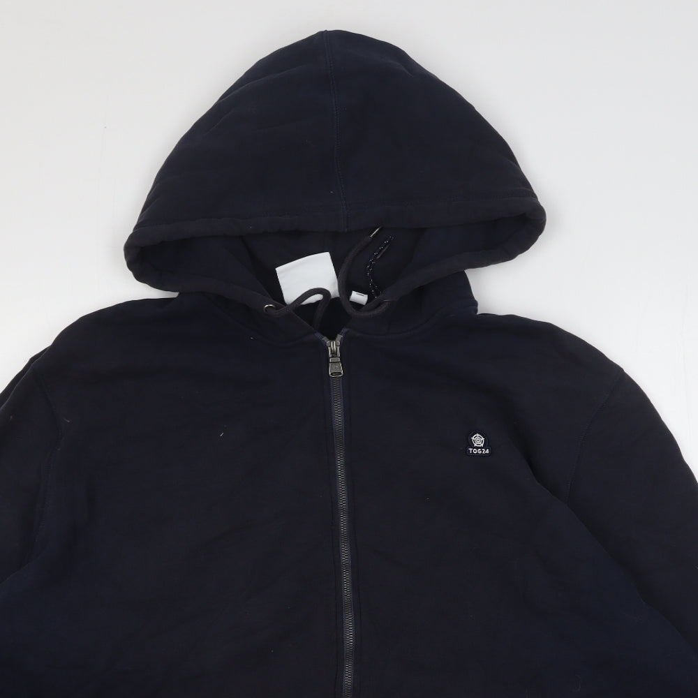 TOG 24 Mens Blue Cotton Full Zip Hoodie Size Big 5X