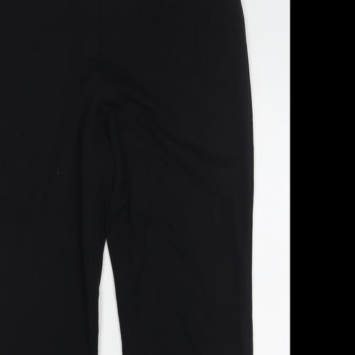 Marks and Spencer Womens Black Viscose Trousers Size 16 L28 in Regular