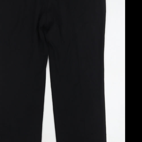 Marks and Spencer Womens Black Viscose Trousers Size 16 L28 in Regular