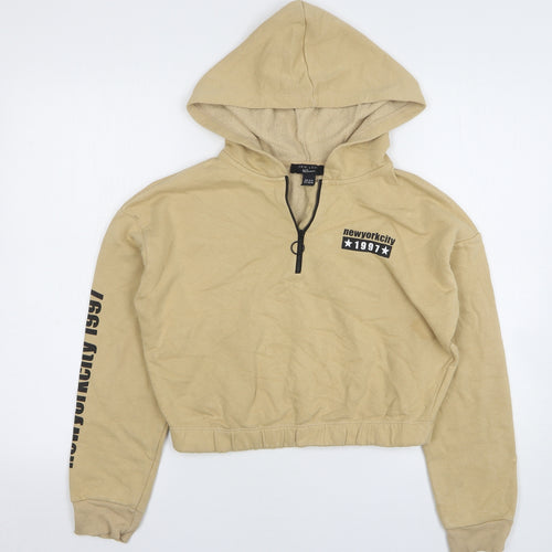 New Look Girls Beige Cotton Pullover Hoodie Size 12-13 Years