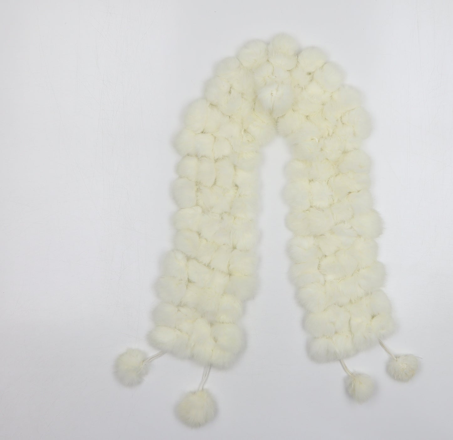 Preworn Girls Ivory Polyester Scarf Scarves & Wraps Size Regular