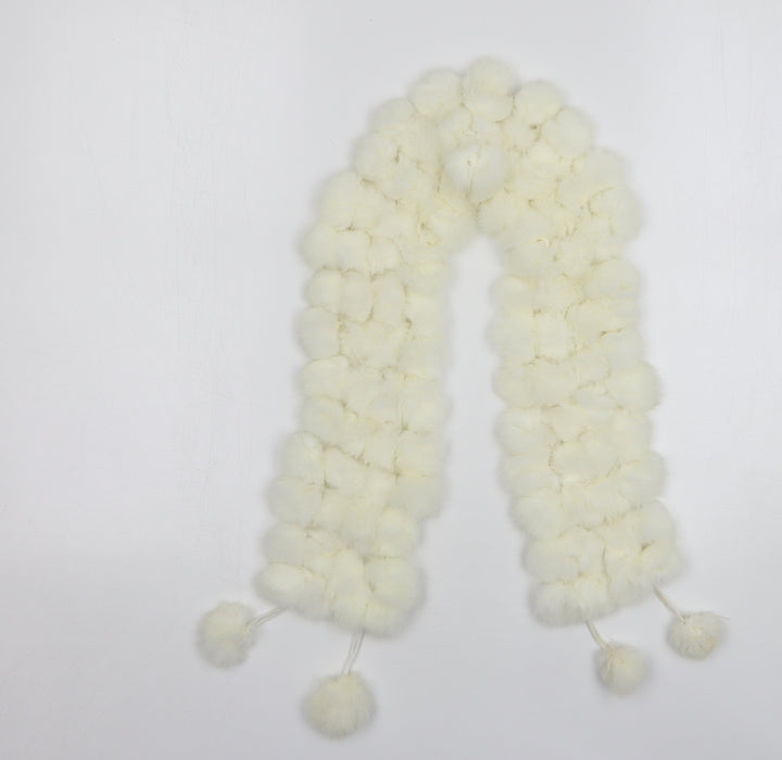 Preworn Girls Ivory Polyester Scarf Scarves & Wraps Size Regular