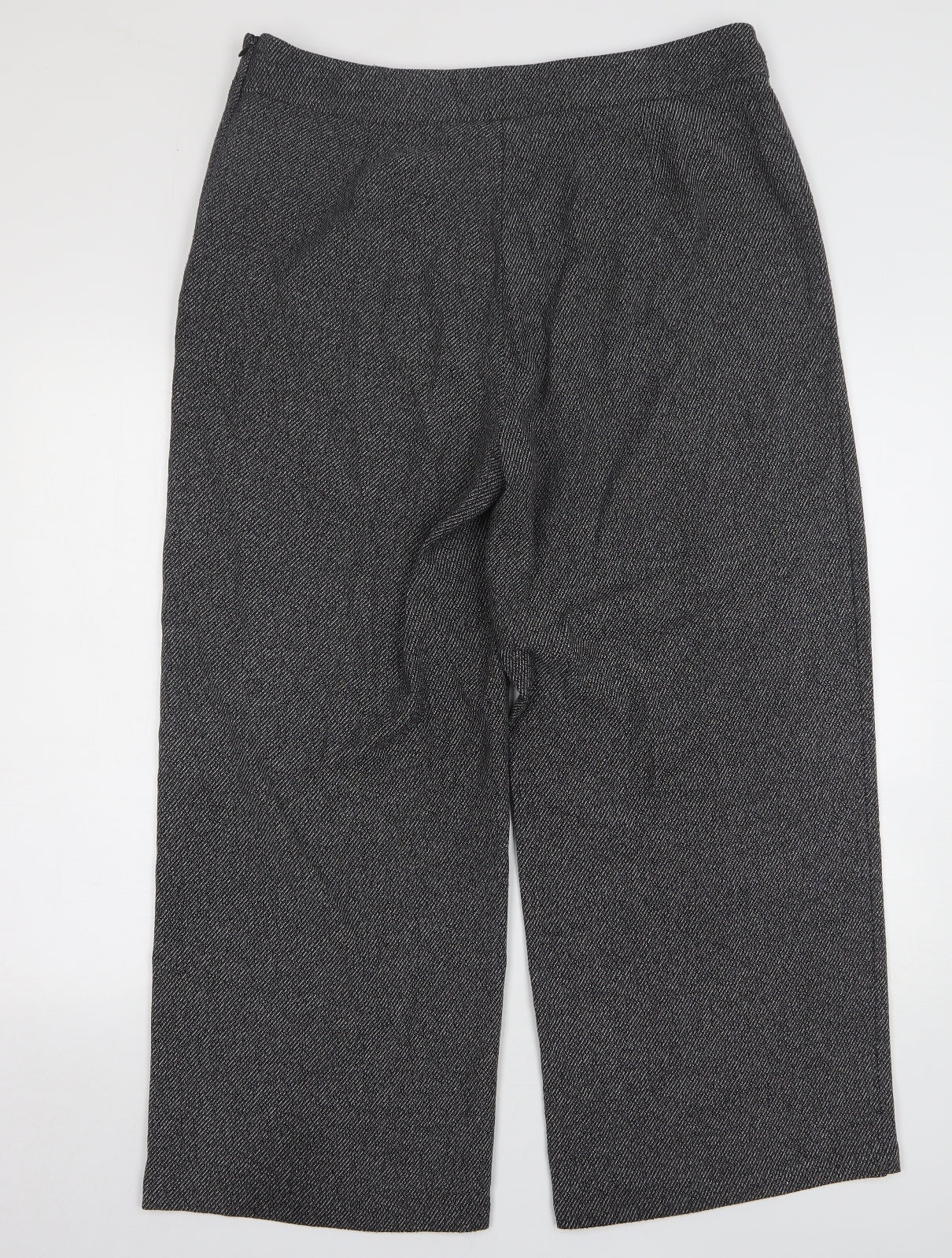 Marks and Spencer Womens Grey Polyester Trousers Size 16 L28 in Regular