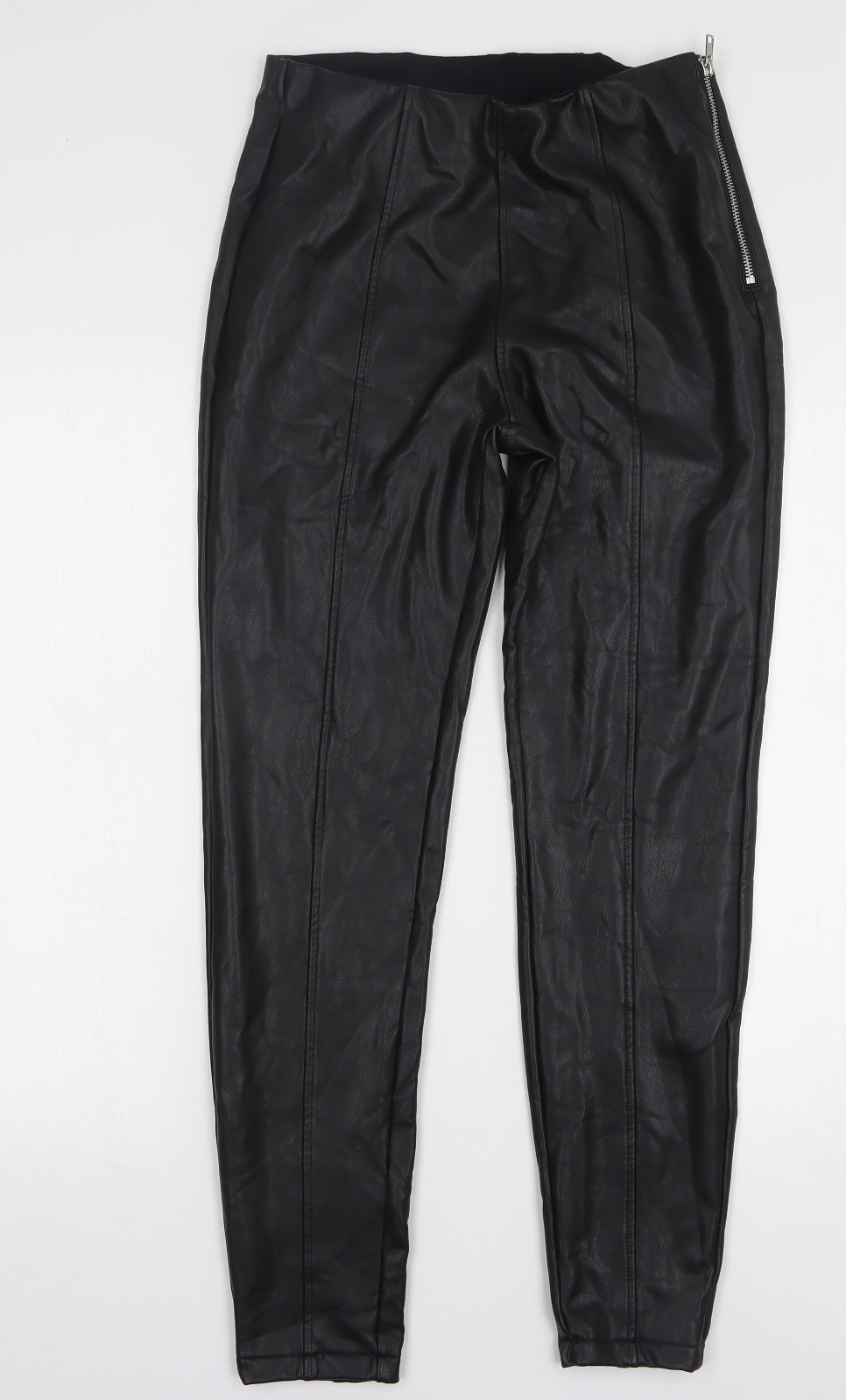New Look Womens Black Polyurethane Jegging Jeans Size 12 L29 in Regular