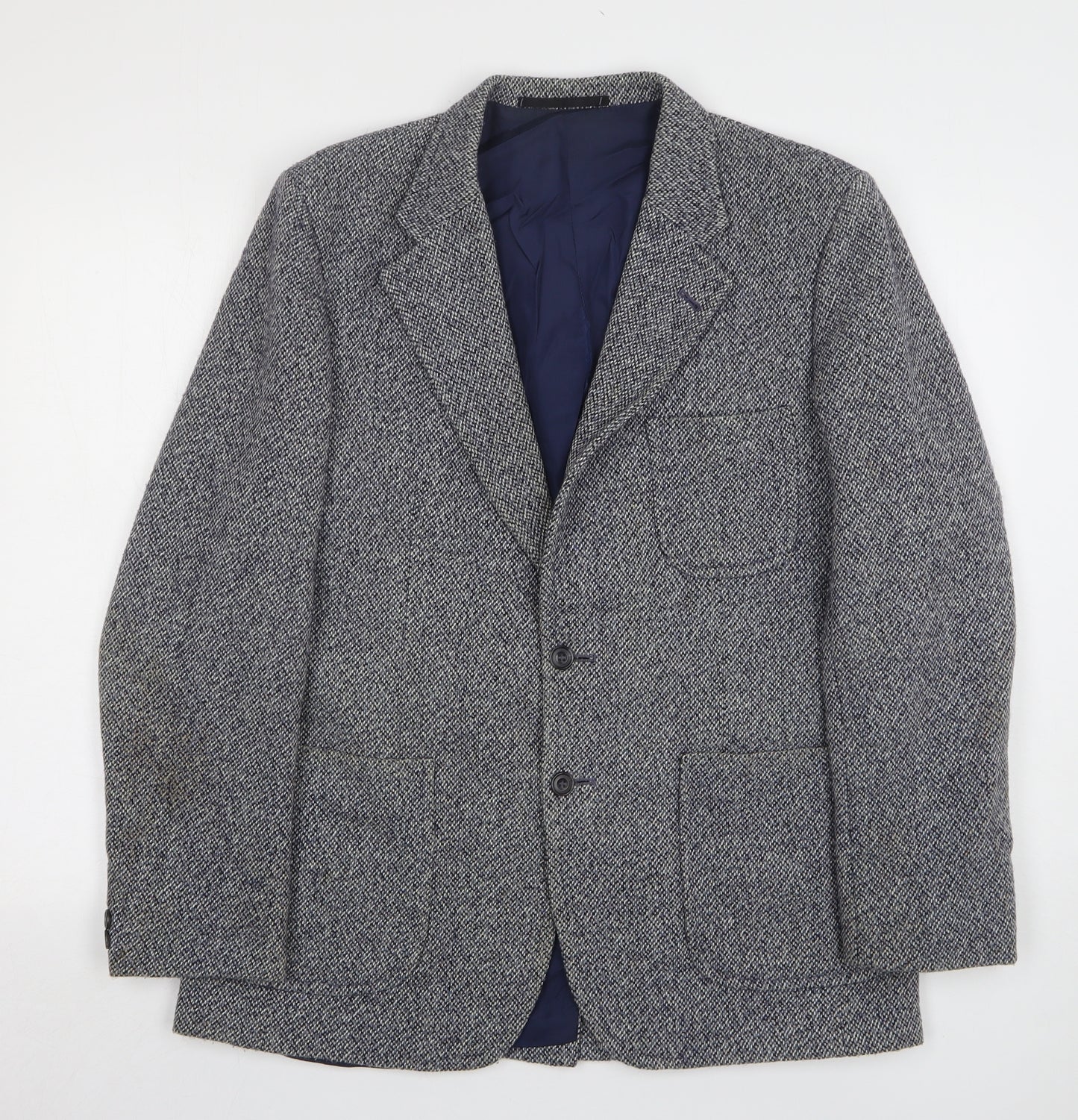 Oscar Mens Blue Wool Jacket Suit Jacket Size 40