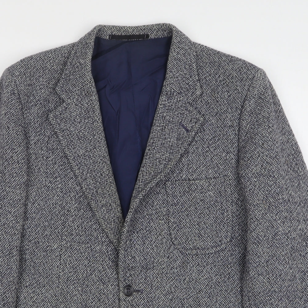 Oscar Mens Blue Wool Jacket Suit Jacket Size 40