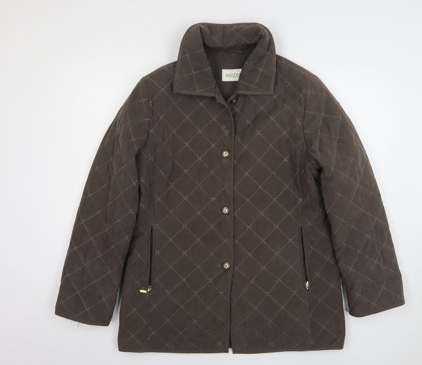 Eastex Womens Brown Check Jacket Size 10