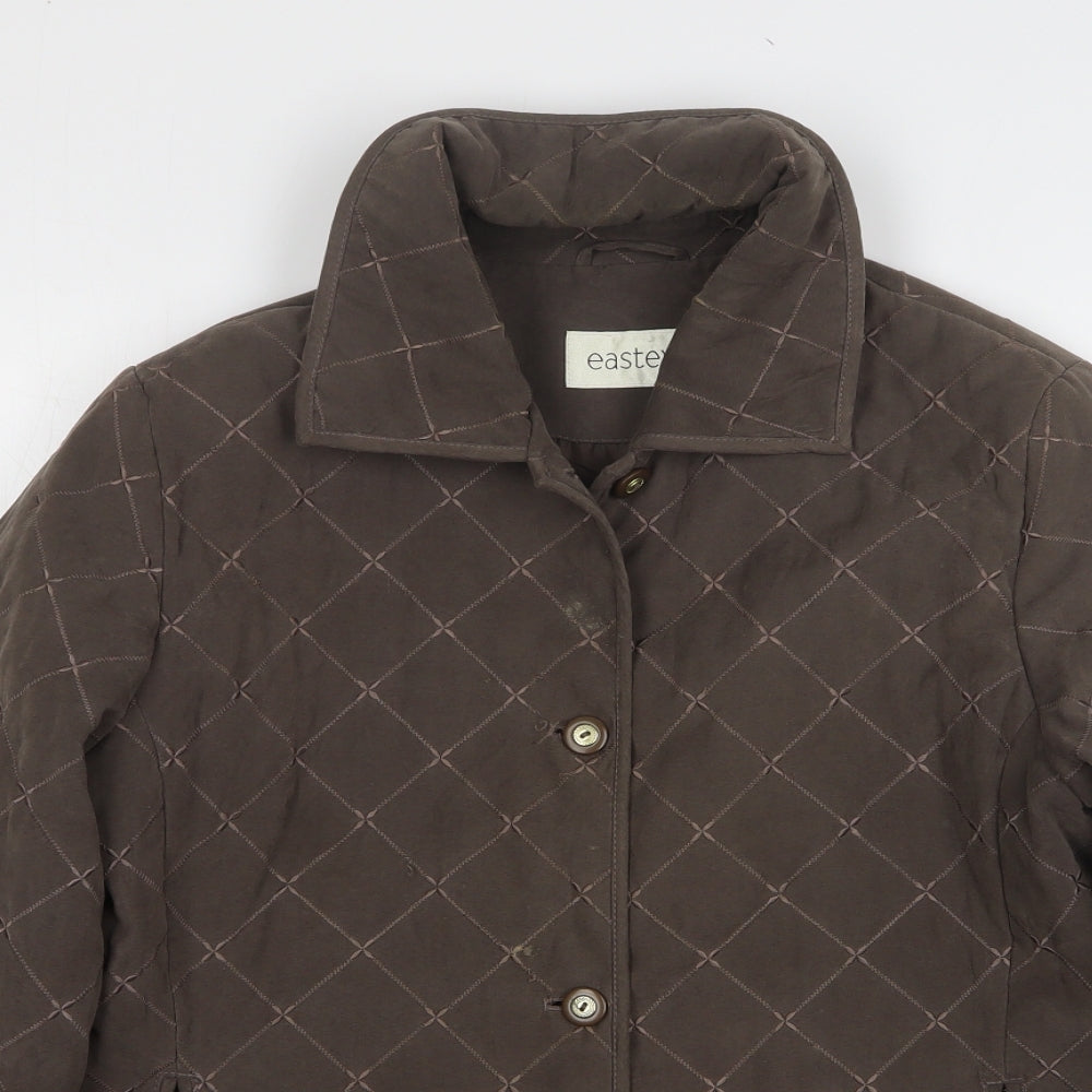 Eastex Womens Brown Check Jacket Size 10