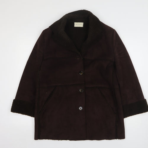 Minuet Womens Brown Overcoat Coat Size 12