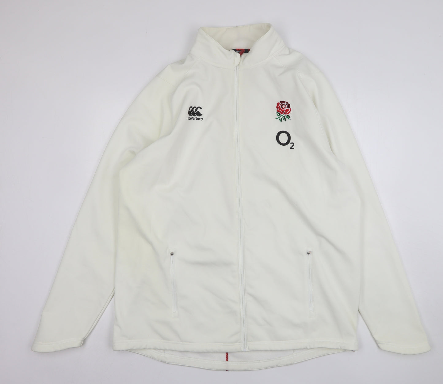 Canterbury Mens White Windbreaker Jacket Size 3XL - England Rugby