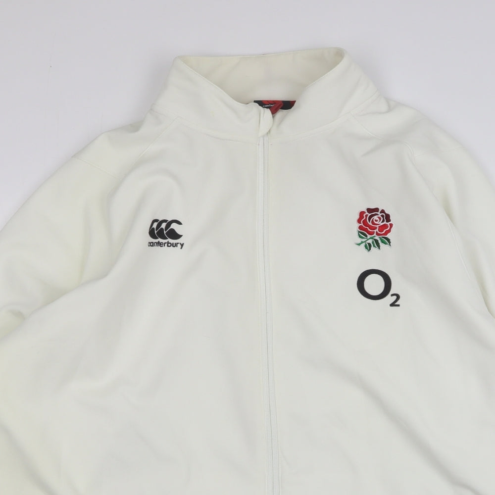 Canterbury Mens White Windbreaker Jacket Size 3XL - England Rugby