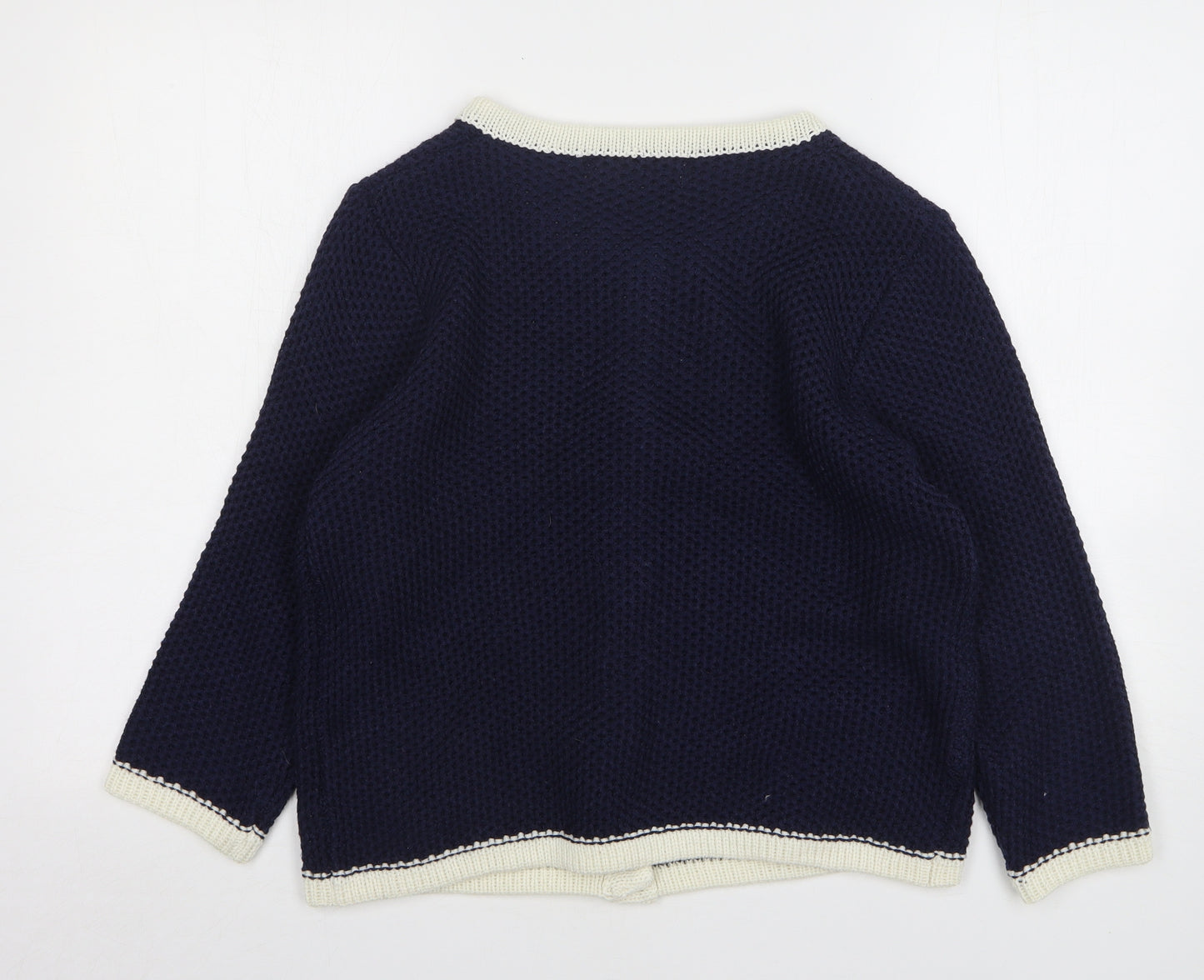 Atmosphere Womens Blue Round Neck Acrylic Cardigan Jumper Size 14