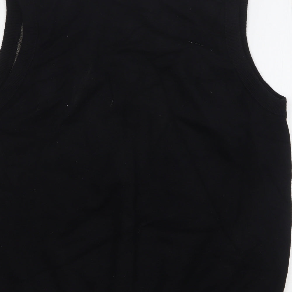 New Look Womens Multicoloured V-Neck Argyle/Diamond Viscose Vest Jumper Size L