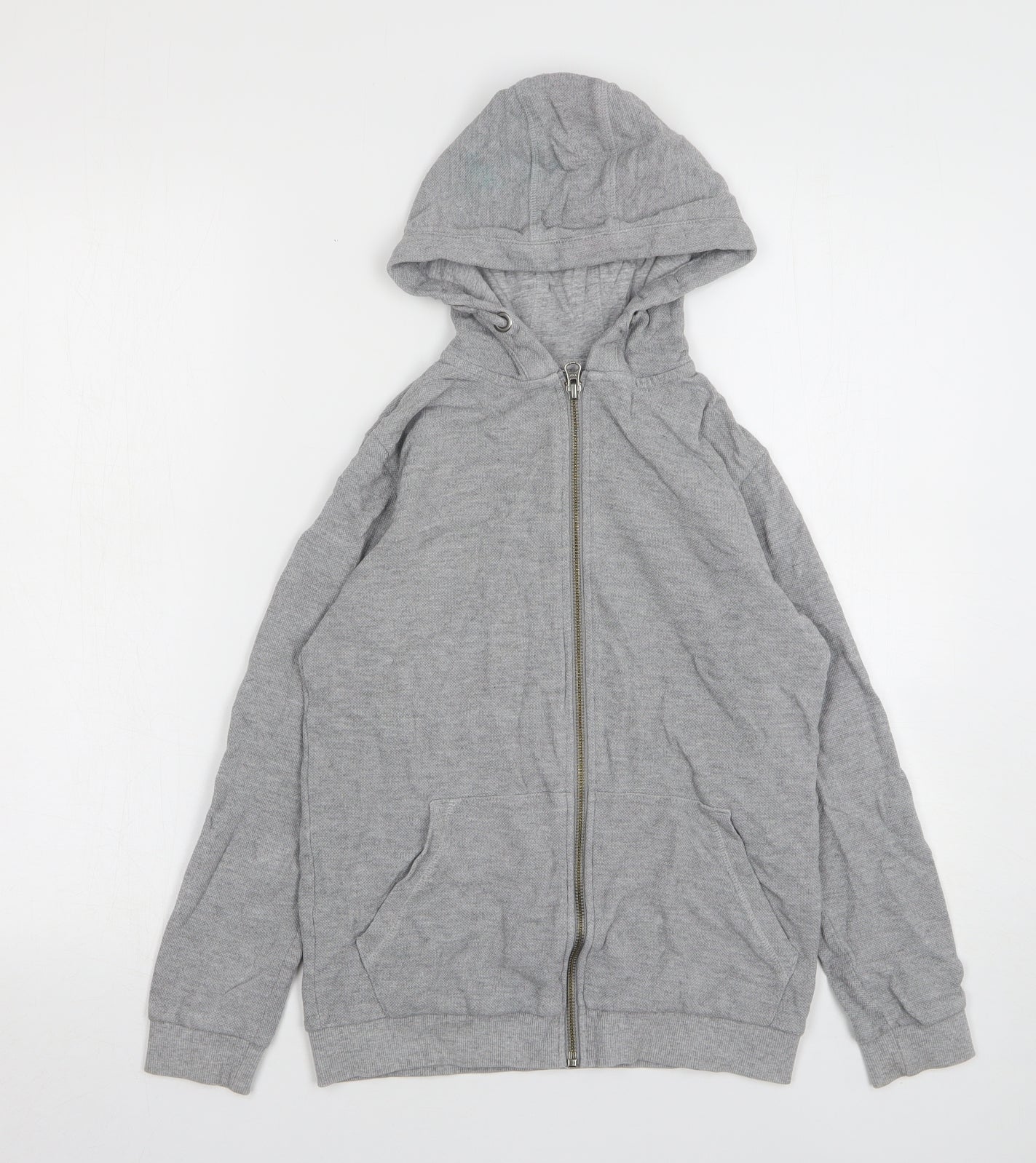 TU Boys Grey Cotton Full Zip Hoodie Size 10 Years