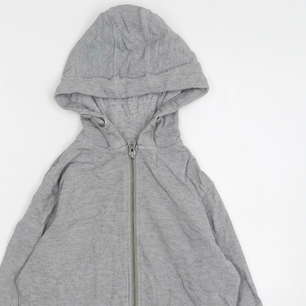 TU Boys Grey Cotton Full Zip Hoodie Size 10 Years