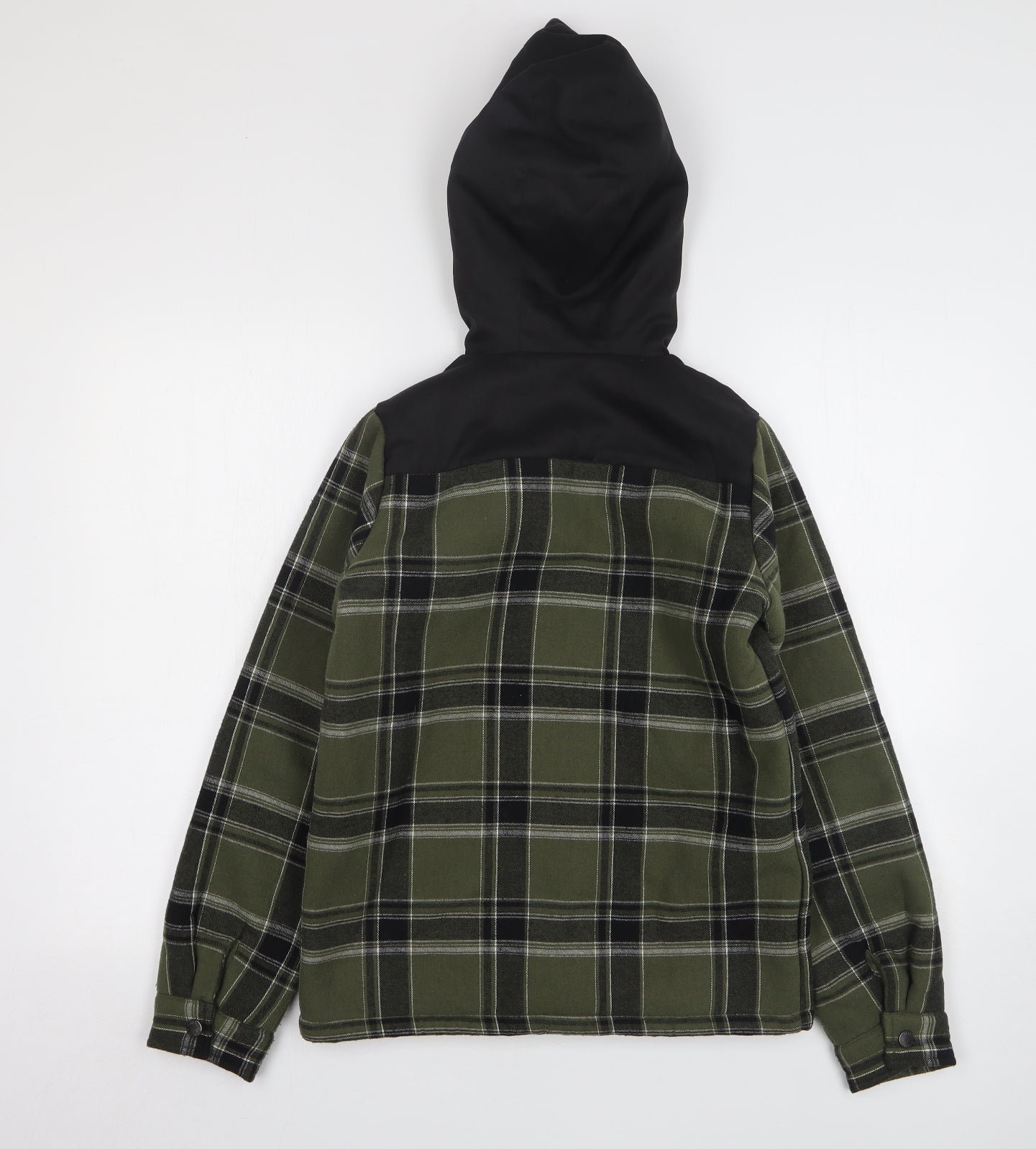 Firetrap Boys Green Plaid Shirt Jacket Jacket Size 13 Years