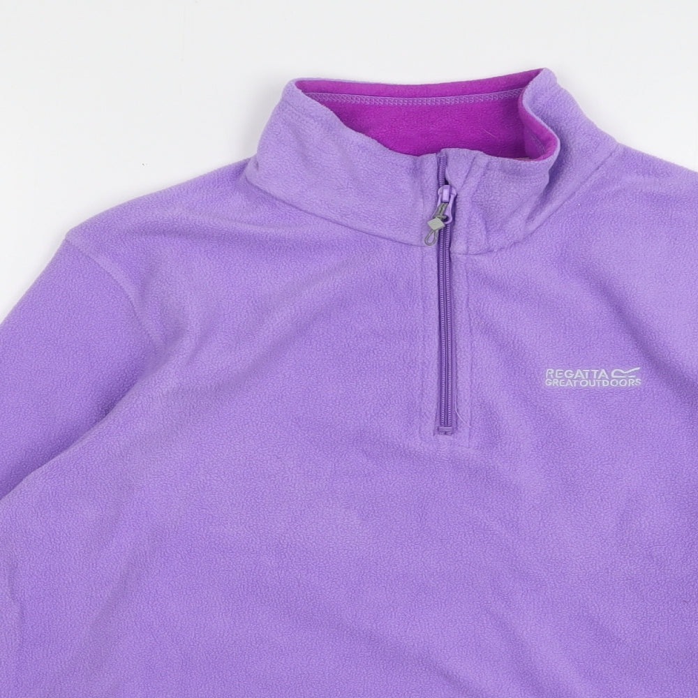 Regatta Womens Purple Polyester Pullover Sweatshirt Size 12