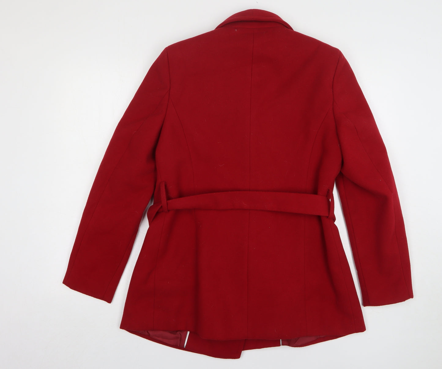 Debenhams Womens Red Overcoat Coat Size 14