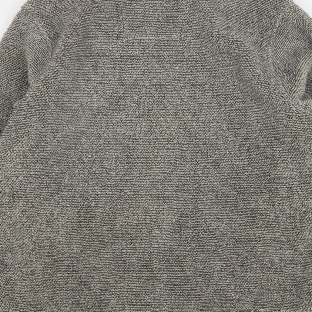 Boston Crew Mens Grey Polyester Full Zip Sweatshirt Size M