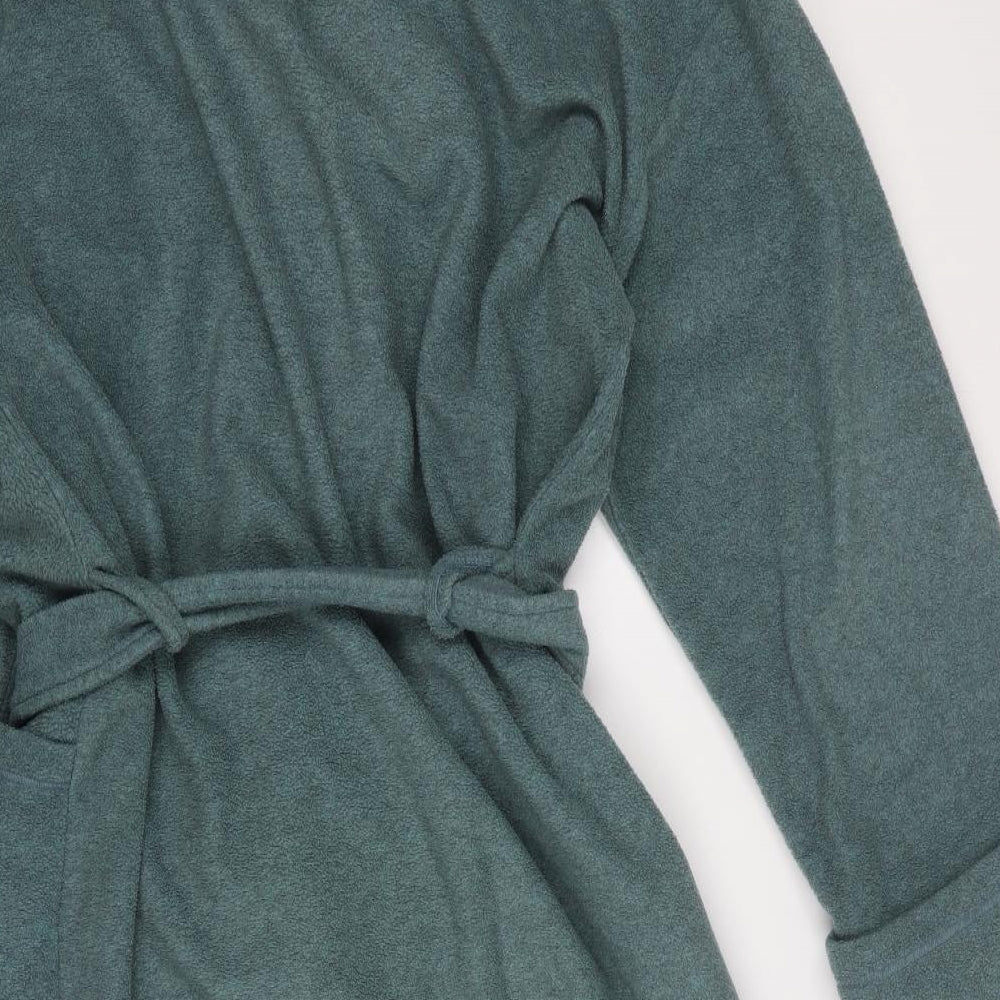 BHS Mens Green Solid Polyester Gown Size L