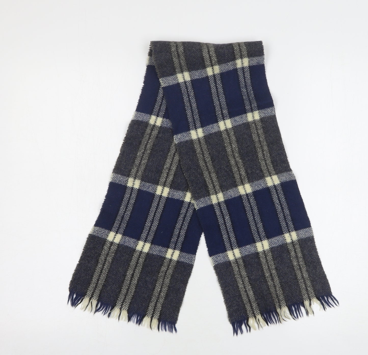 Preworn Womens Multicoloured Plaid Polyester Scarf