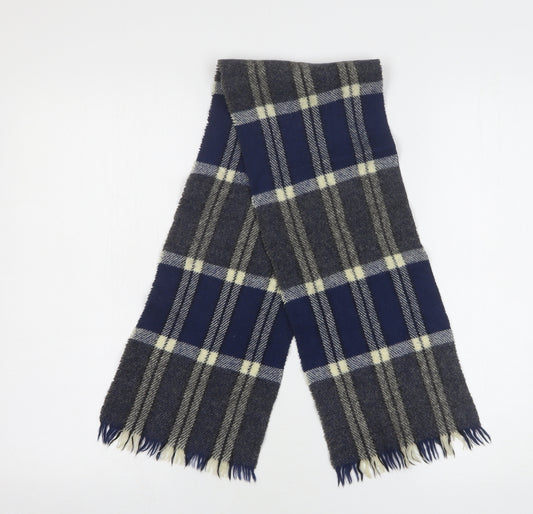 Front view of Preworn women’s multicoloured plaid polyester scarf